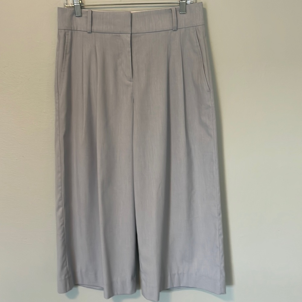 Ann Taylor Pleated Cropped Wide Leg Lightweight Pants, size 4